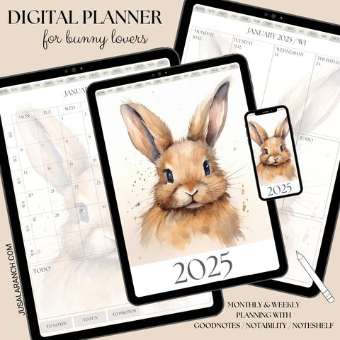 Digital Planner 2025, Bunny