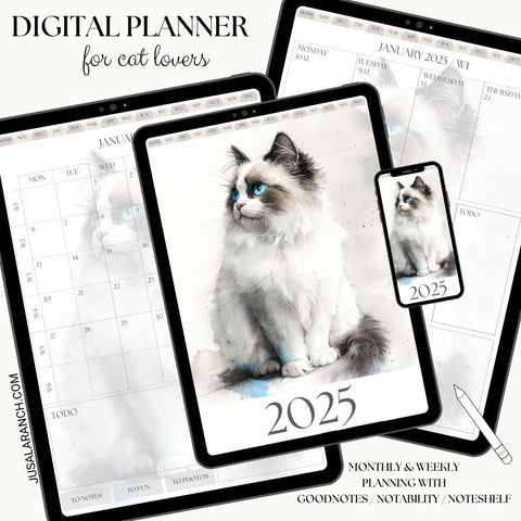 Digital Planner 2025, Cat