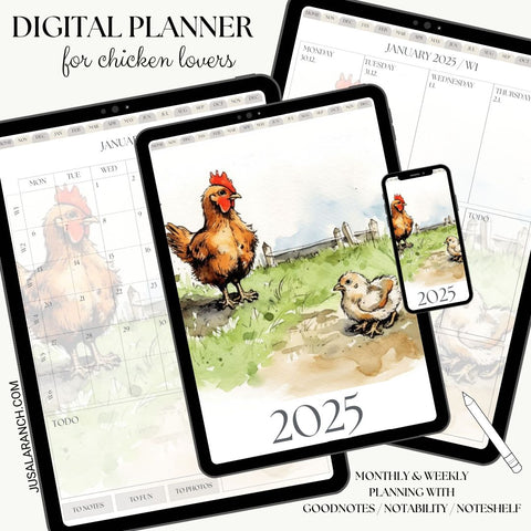Digital Planner 2025, Chicken