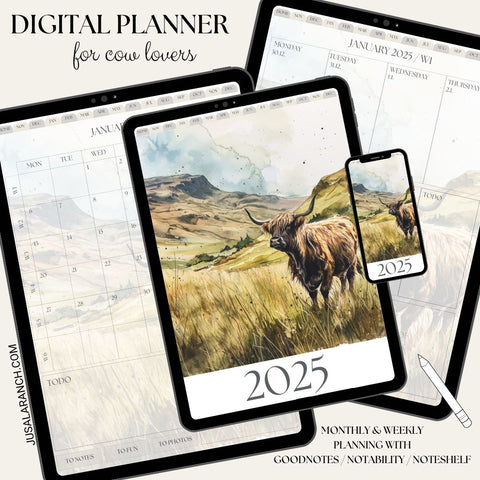 Digital Planner 2025, Highland