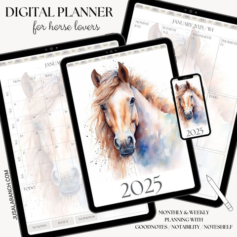 Digital Planner 2025, Horse