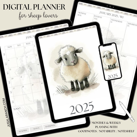 Digital Planner 2025, Sheep