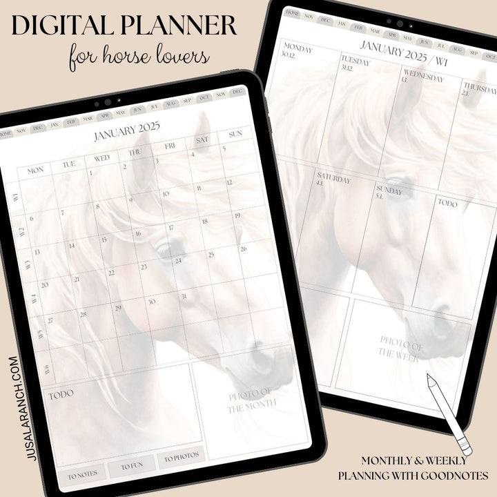 Digital Planner 2025, Horse