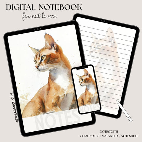 Digital Notebook, Cat Abyssinian