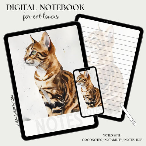 Digital Notebook, Cat Bengal