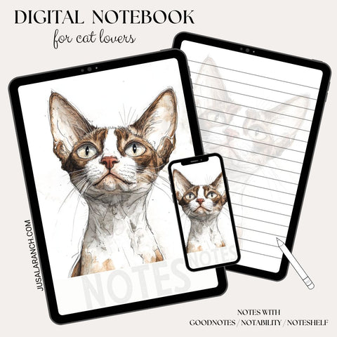 Digital Notebook, Cat Devon Rex