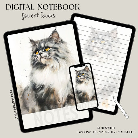 Digital Notebook, Cat Persian