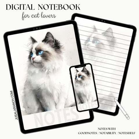 Digital Notebook, Cat Ragdoll